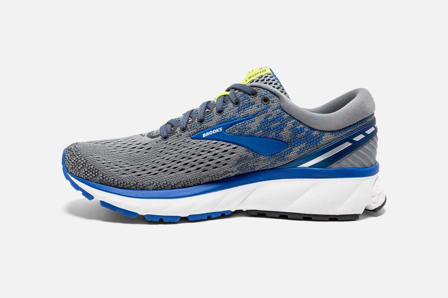 Brooks Ghost 11 Mens Clearance Closeout - Road Running Shoes Grey/Blue